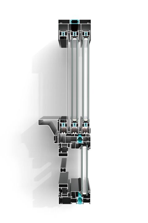 نافذة الانزلاق ذات الجسر الستة مسارات من Wujie-110