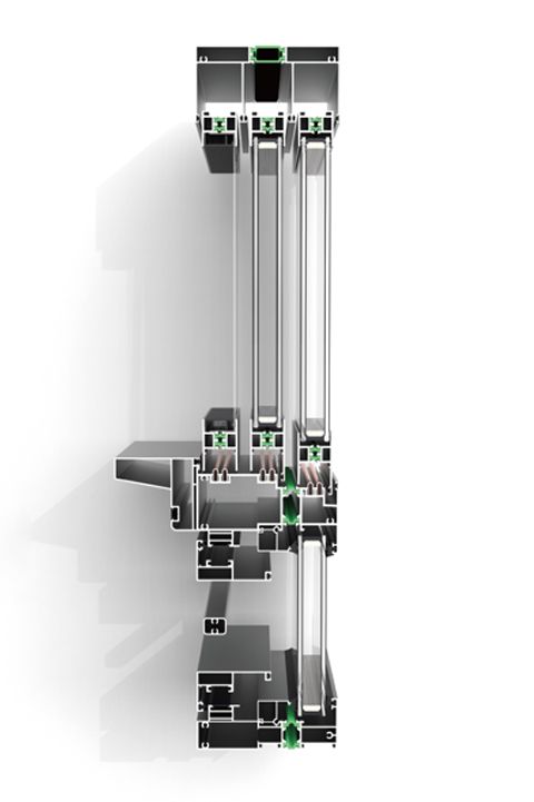 نافذة انزلاق قطع الجسر ذات الستة مسارات في شيانغجي-128