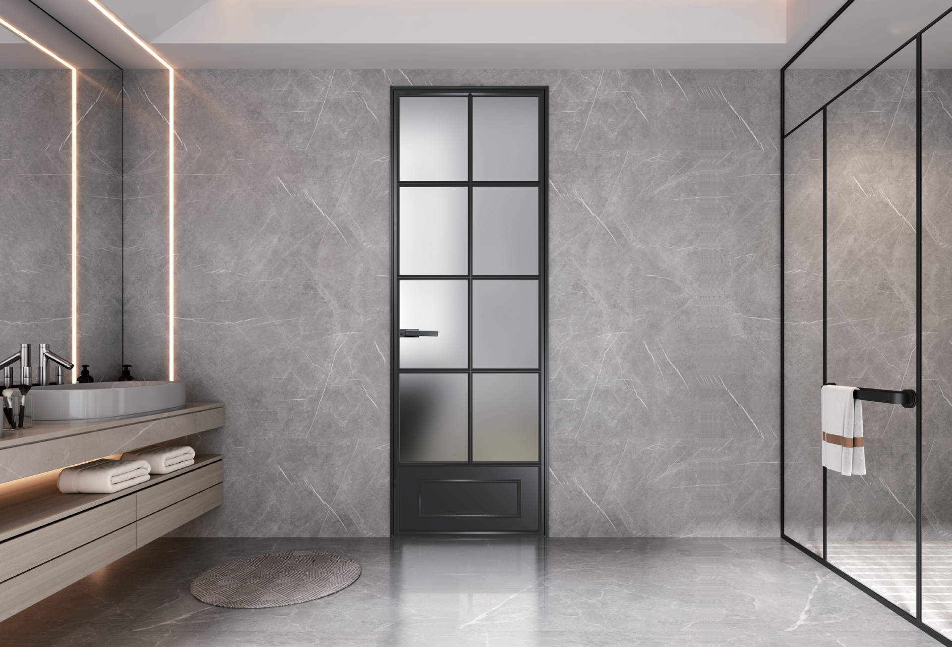Sliding door aluminum profiles