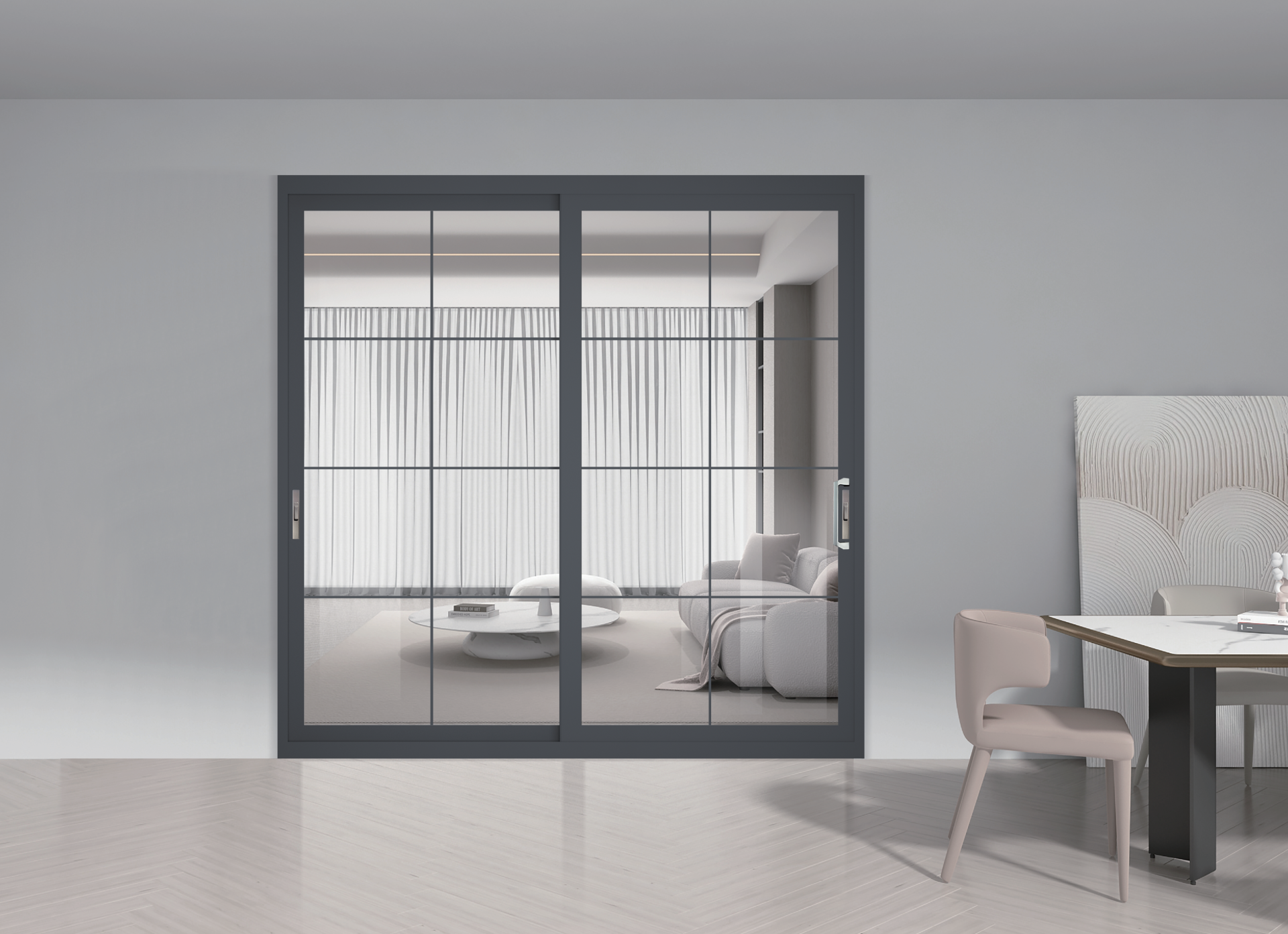 Sliding door aluminum profiles